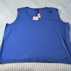 Talbots Blue Knit Sleeveless Top